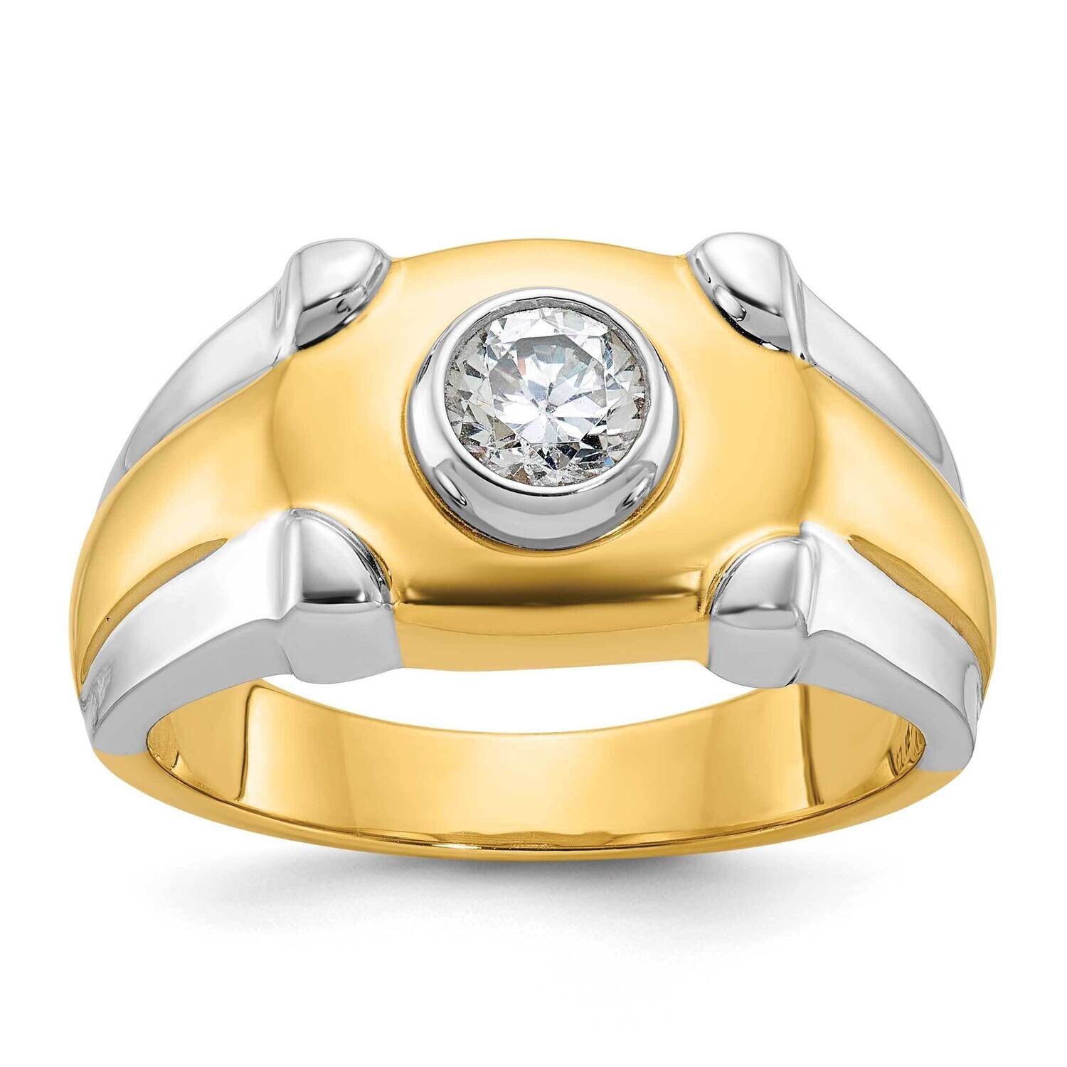 Ibgoodman Men's Diamond Ring Mounting 14k Two-Tone Gold B56898-4YW