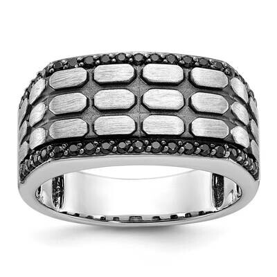 Ibgoodman Men&#39;s Polished Satin Cobblestone Textured Ring Mounting 14k White Gold B59089-4W, MPN: B5…
