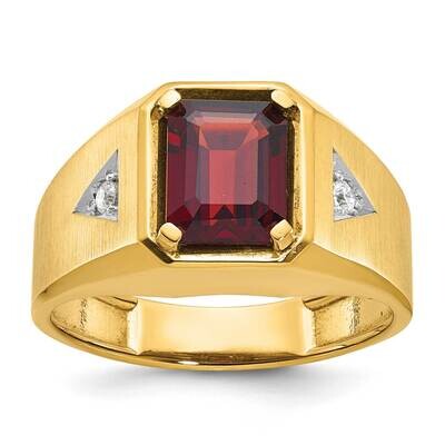 Ibgoodman Men&#39;s Polished Satin Gemstone Diamond Ring Mounting 14k Gold B57492-4Y by IBGoodman, MPN:…