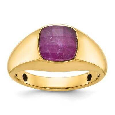 Ibgoodman Men&#39;s Ruby Doublet Stone Complete Ring 10k Gold B52130-0YCR by IBGoodman, MPN: B52130-0YC…