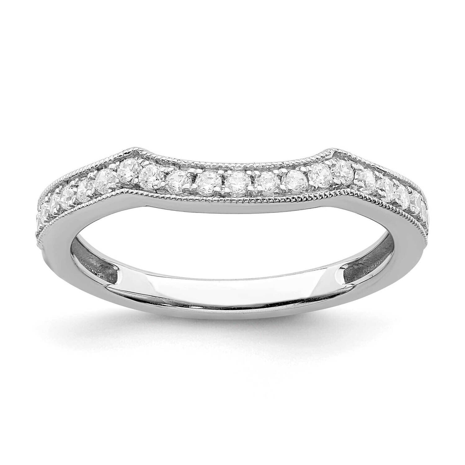 1/8 Carat Diamond Contoured Complete Wedding Band 14k White Gold RM7903B-012-WAA, MPN: RM7903B-012-…