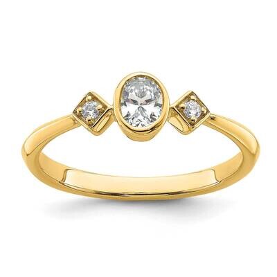 Petite 3-Stone 1/4 Carat Oval Diamond Complete Promise/Engagement Ring 14k Gold RM7235E-024-YAA, MP…