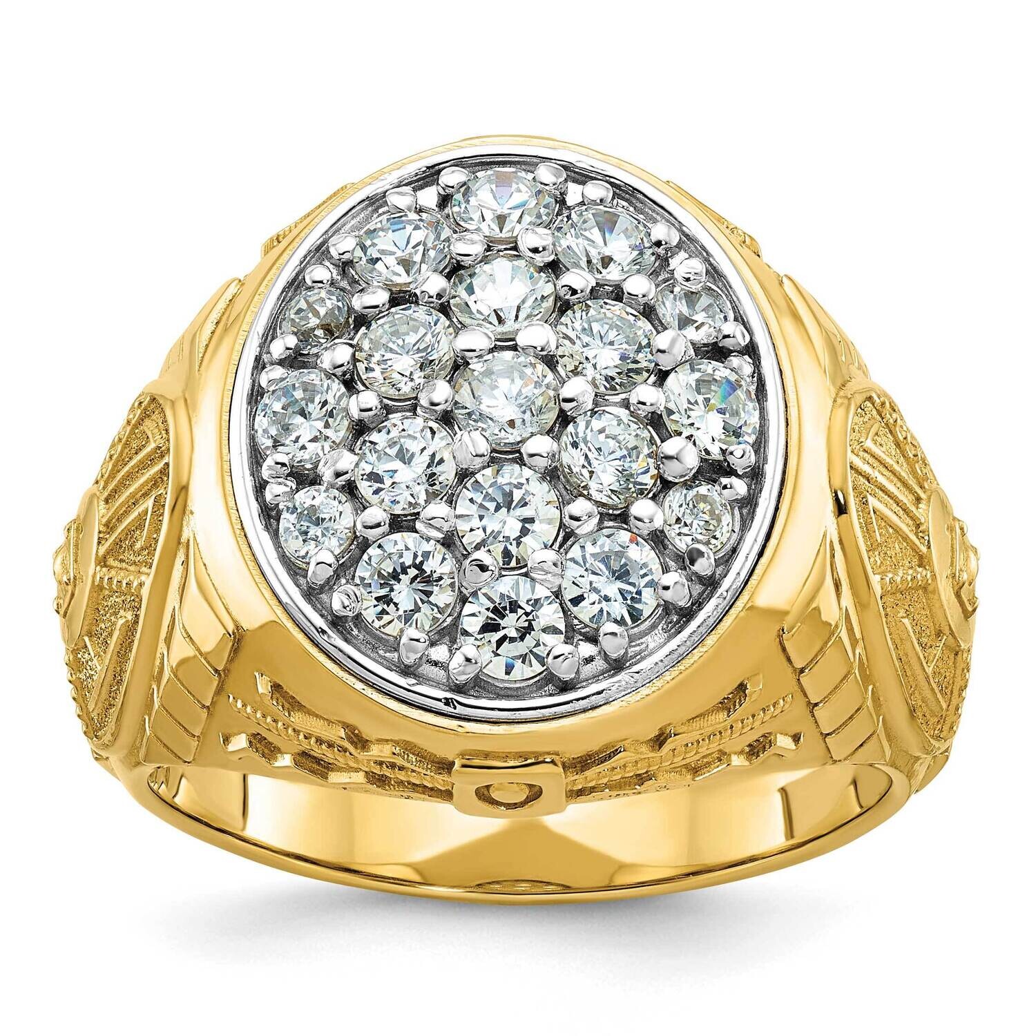Ibgoodman Men&#39;s Diamond Cluster Ring Mounting 10k Two-Tone Gold B59272-0YW by IBGoodman, MPN: B5927…