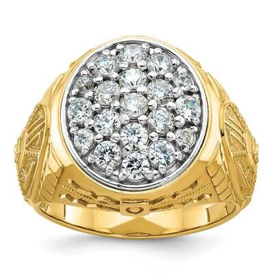 Ibgoodman Men&#39;s Diamond Cluster Ring Mounting 10k Two-Tone Gold B59272-0YW by IBGoodman, MPN: B5927…