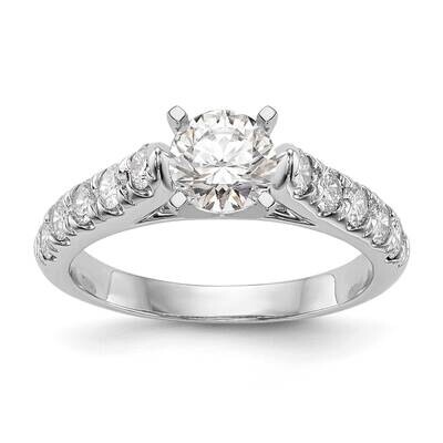 Peg Set 1/2 Carat Diamond Semi-Mount Engagement Ring 14k White Gold RM3528E-045-WAA, MPN: RM3528E-0…
