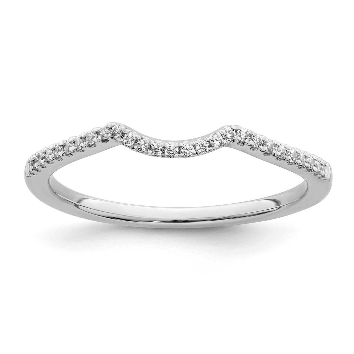 1/15 Carat Diamond Contoured Complete Wedding Band 14k White Gold RM7888B-009-WAA