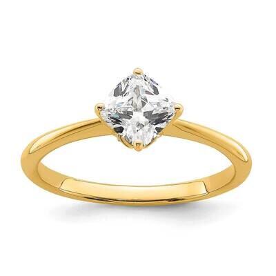 Holds 1 Carat 6.00 mm Cushion-Cut 4-Prong .03 Carat Diamond Leaf Design Semi-Mount Engagement Ring …