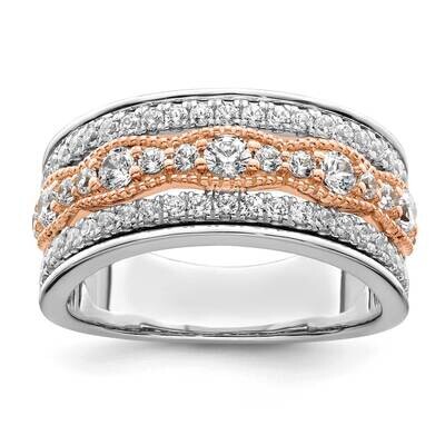 Rose Gold 1 Carat Complete Diamond Wedding Band 14k White Gold RM8660B-100-WRAA, MPN: RM8660B-100-W…