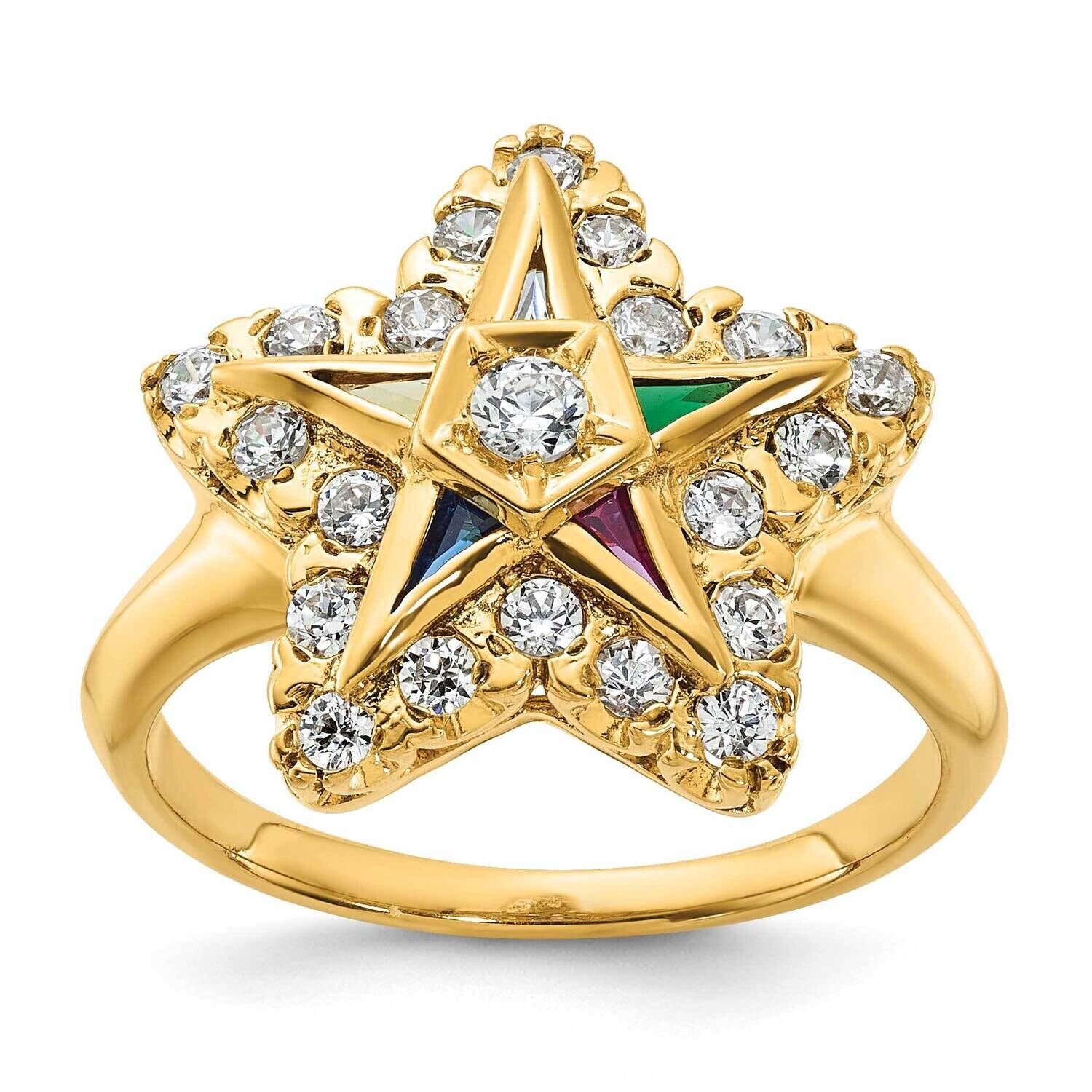 Ibgoodman Women&#39;s Polished Eastern Star Masonic Ring Mounting 10k Gold B02564-0Y by IBGoodman, MPN:…