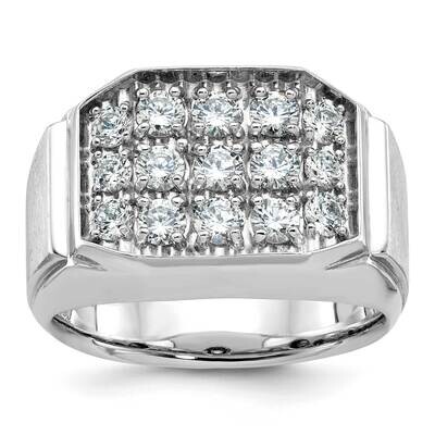 Ibgoodman Men&#39;s Polished &amp; Satin Cluster Ring Mounting 14k White Gold B58928-4W by IBGoodman, MPN: …