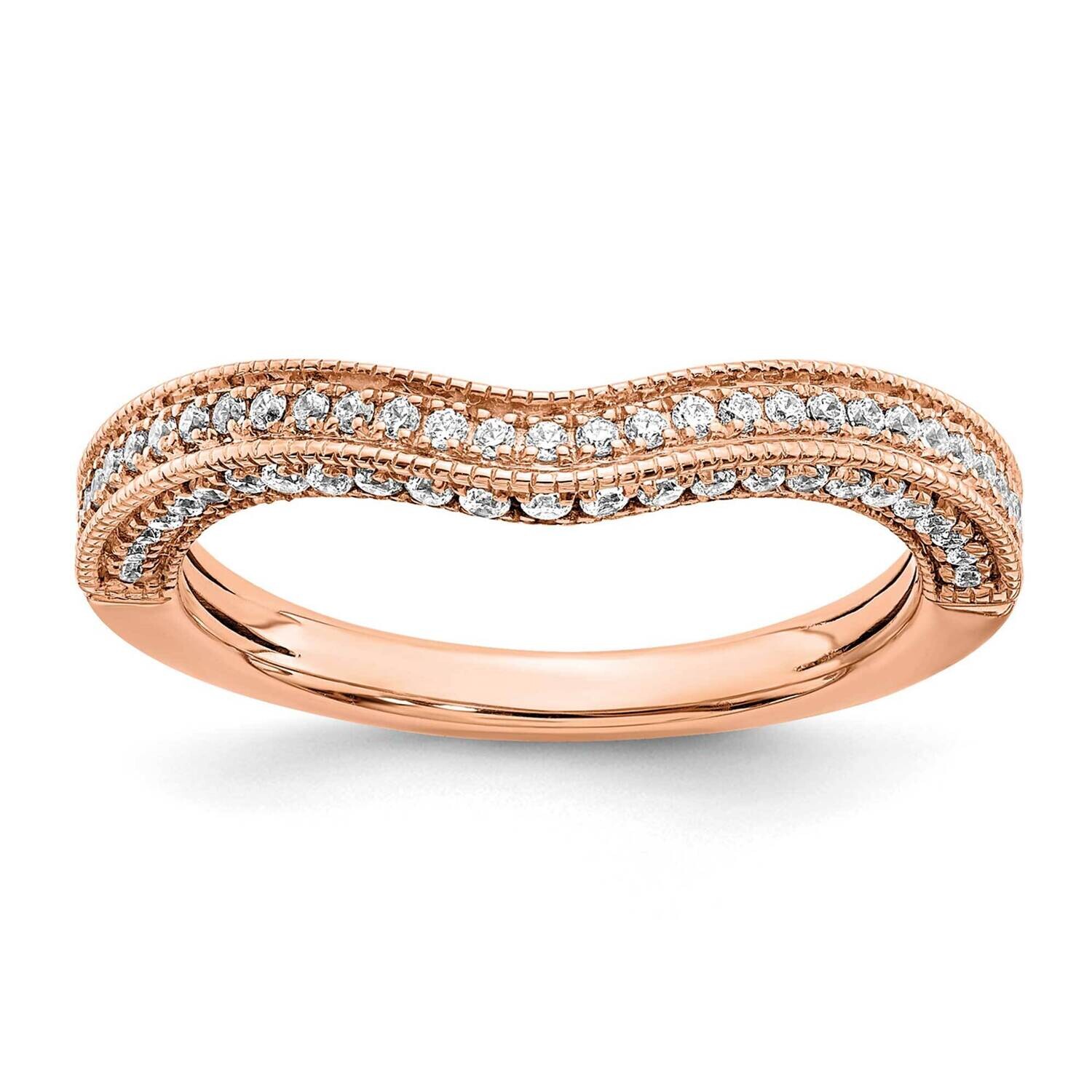 1/3 Carat Diamond Contoured Complete Wedding Band 14k Rose Gold RM7902B-030-RAA, MPN: RM7902B-030-R…