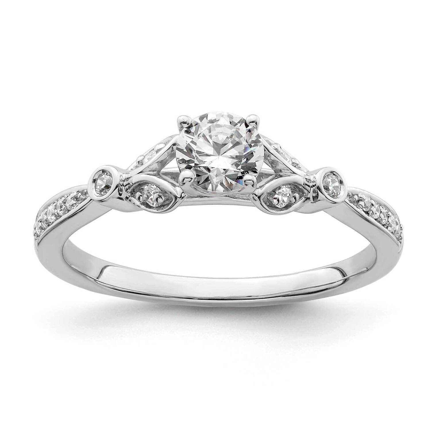 Vintage 1/2 Carat Complete Diamond Engagement Ring 14k White Gold RM6982E-040-CWAA, MPN: RM6982E-04…