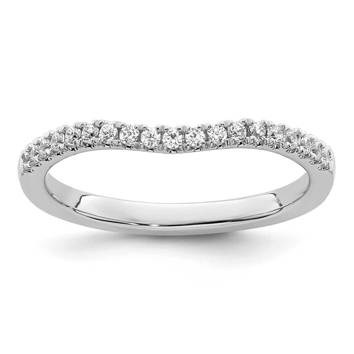 1/5 Carat Diamond Contoured Complete Wedding Band 14k White Gold RM3205B-019-WAA, MPN: RM3205B-019-…