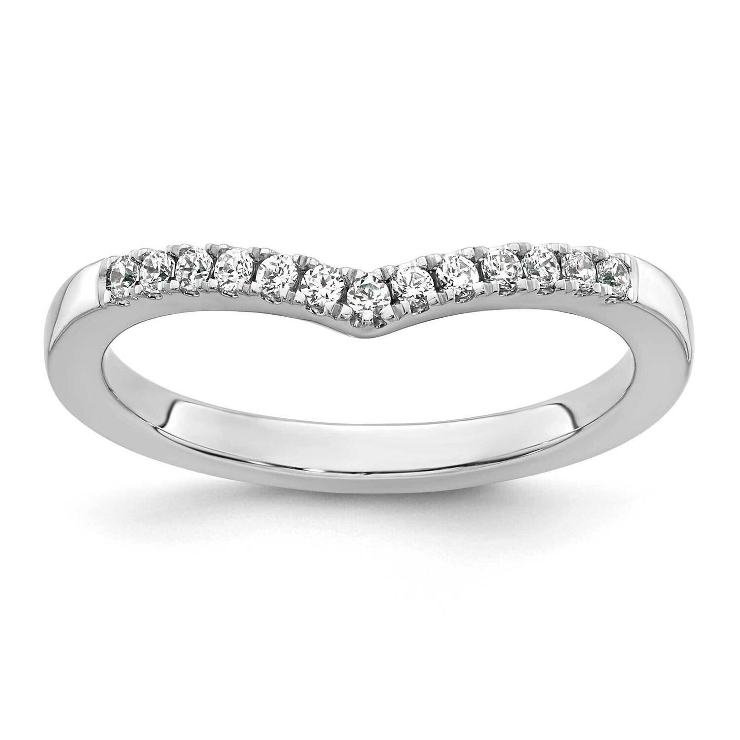 1/6 Carat Diamond Contoured Complete Wedding Band 14k White Gold RM3207B-016-WAA, MPN: RM3207B-016-…