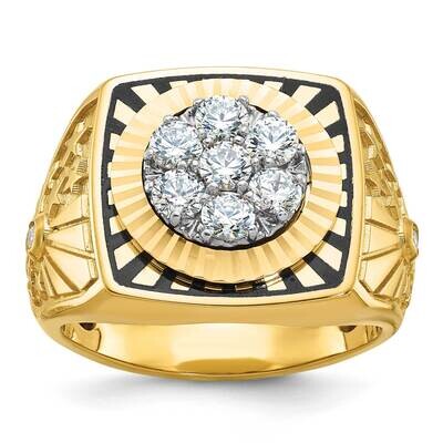 Ibgoodman Men&#39;s Diamond Ring Mounting 14k Two-Tone Gold B59315-4YW by IBGoodman, MPN: B59315-4YW,