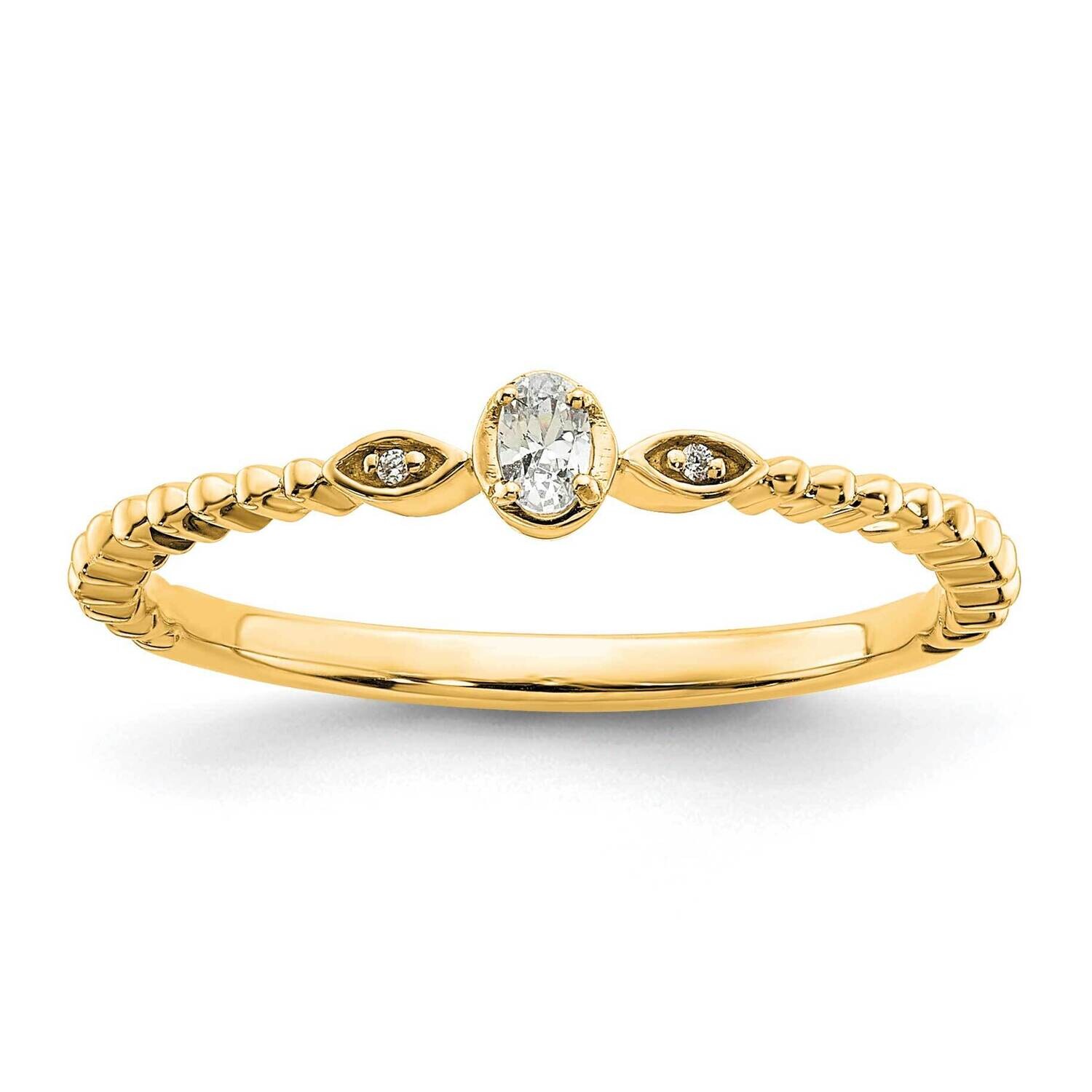 Scalloped BPetite 3-Stone 1/15 Carat Oval Diamond Complete Promise/Engagement Ring 14k Gold RM7790E…