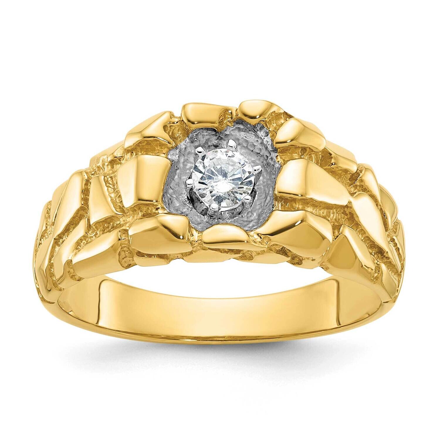 Ibgoodman Men&#39;s Diamond Nugget Ring Mounting 14k Gold B05531-4Y by IBGoodman, MPN: B05531-4Y,