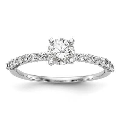Peg Set 1/5 Carat Diamond Semi-Mount Engagement Ring 14k White Gold RM2938E-021-WAA, MPN: RM2938E-0…