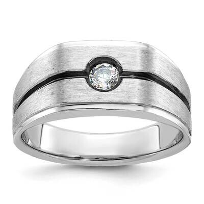Ibgoodman Men&#39;s Polished Satin Diamond Ring Mounting 14k White Gold B59095-4W by IBGoodman, MPN: B5…