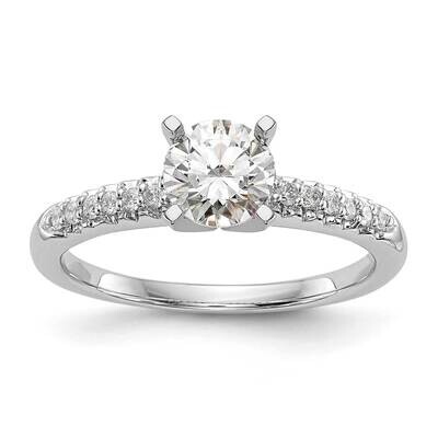 Peg Set 1/8 Carat Diamond Semi-Mount Engagement Ring 10k White Gold RM2787E-012-0WAA, MPN: RM2787E-…