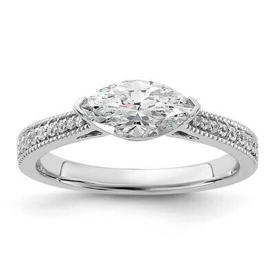 East West Holds 3/4 Carat 9.2X5.00mm Marquise Center 1/15 Carat Diamond Semi-Mount Engagement Ring …