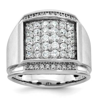 Ibgoodman Men&#39;s Polished &amp; Satin Cluster Ring Mounting 14k White Gold B59139-4W by IBGoodman, MPN: …