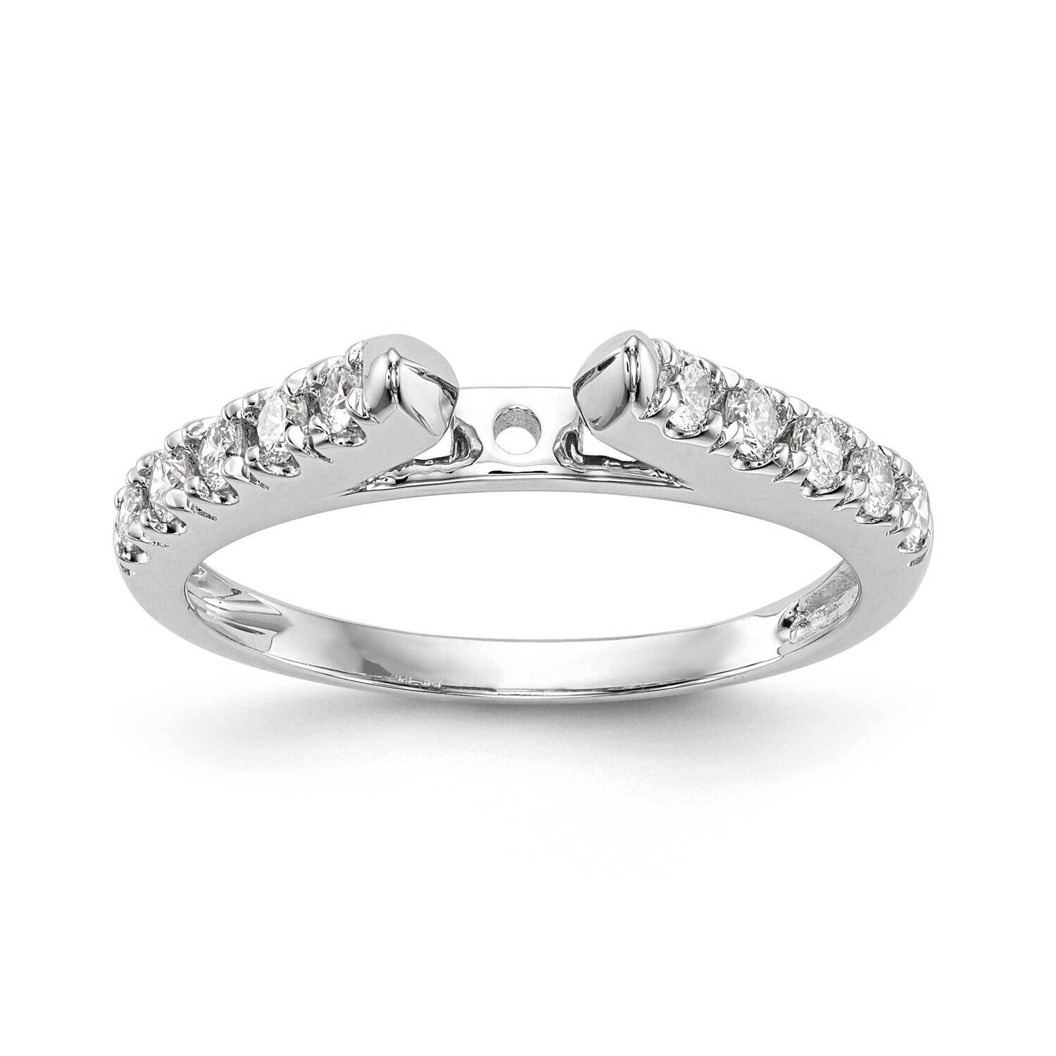 Peg Set 1/3 Carat Diamond Semi-Mount Engagement Ring 14k White Gold RM3528E-033-WAA, MPN: RM3528E-0…