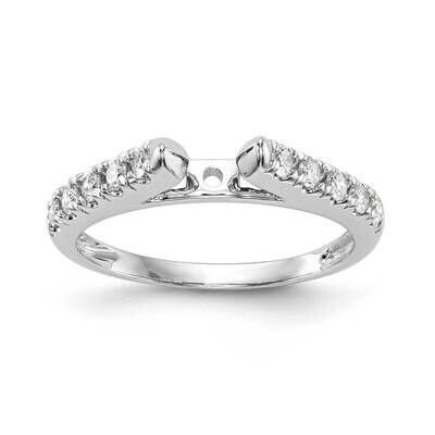 Peg Set 1/3 Carat Diamond Semi-Mount Engagement Ring 14k White Gold RM3528E-033-WAA, MPN: RM3528E-0…