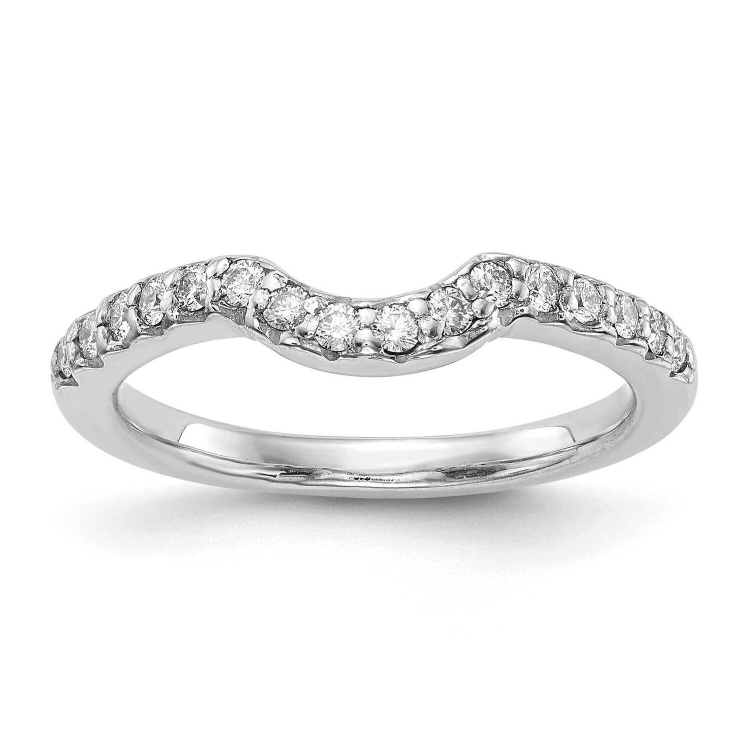 1/4 Carat Diamond Contoured Complete Wedding Band 14k White Gold RM2607B-024-WAA, MPN: RM2607B-024-…