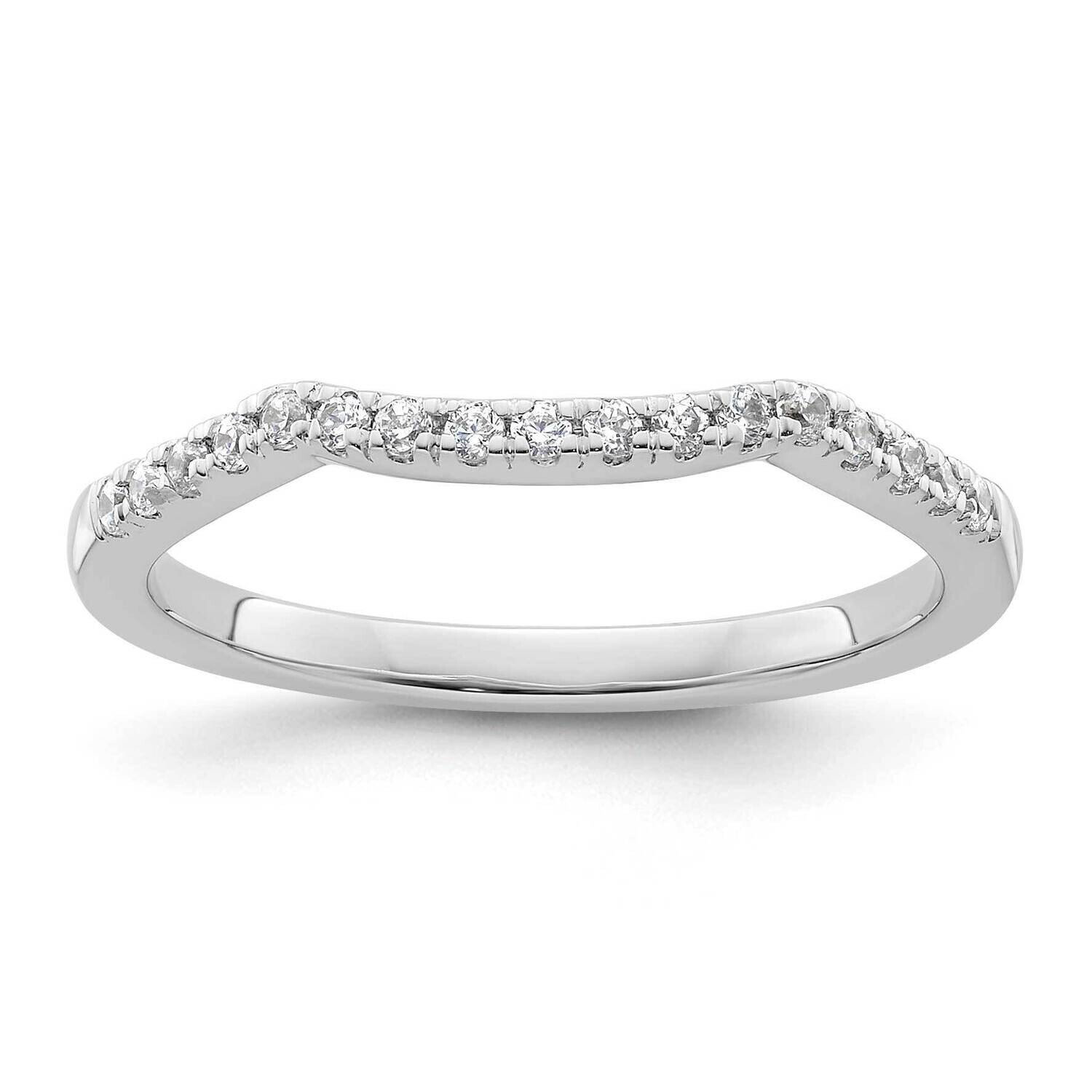 1/6 Carat Diamond Contoured Complete Wedding Band 14k White Gold RM2514B-018-WAA, MPN: RM2514B-018-…