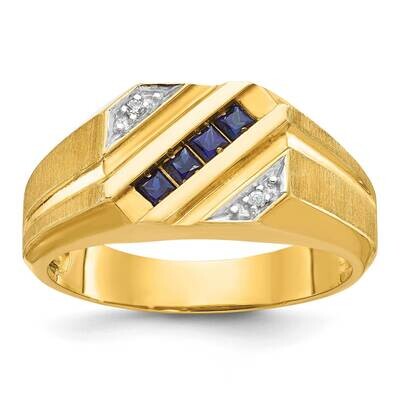 Ibgoodman Men&#39;s Gemstone Diamond Satin Ring Mounting 14k Gold B57722-4Y by IBGoodman, MPN: B57722-4…