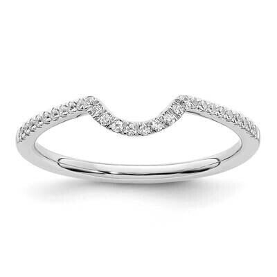 1/8 Carat Diamond Contoured Complete Wedding Band 14k White Gold RM2332B-014-WAA, MPN: RM2332B-014-…