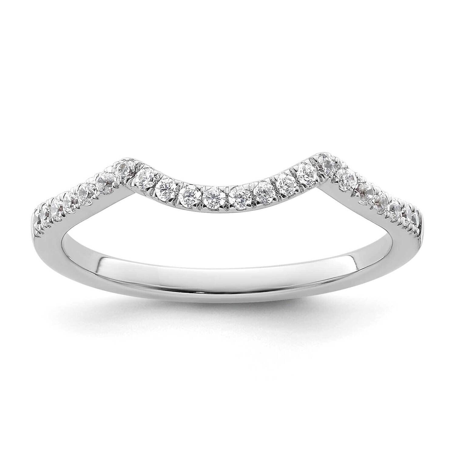 1/6 Carat Diamond Contoured Complete Wedding Band 14k White Gold RM2516B-017-WAA
