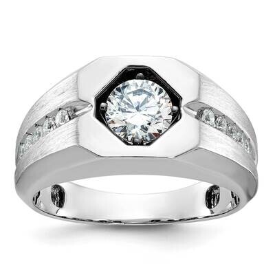 Ibgoodman Men&#39;s Polished Satin Diamond Ring Mounting 14k White Gold B59125-4W by IBGoodman, MPN: B5…