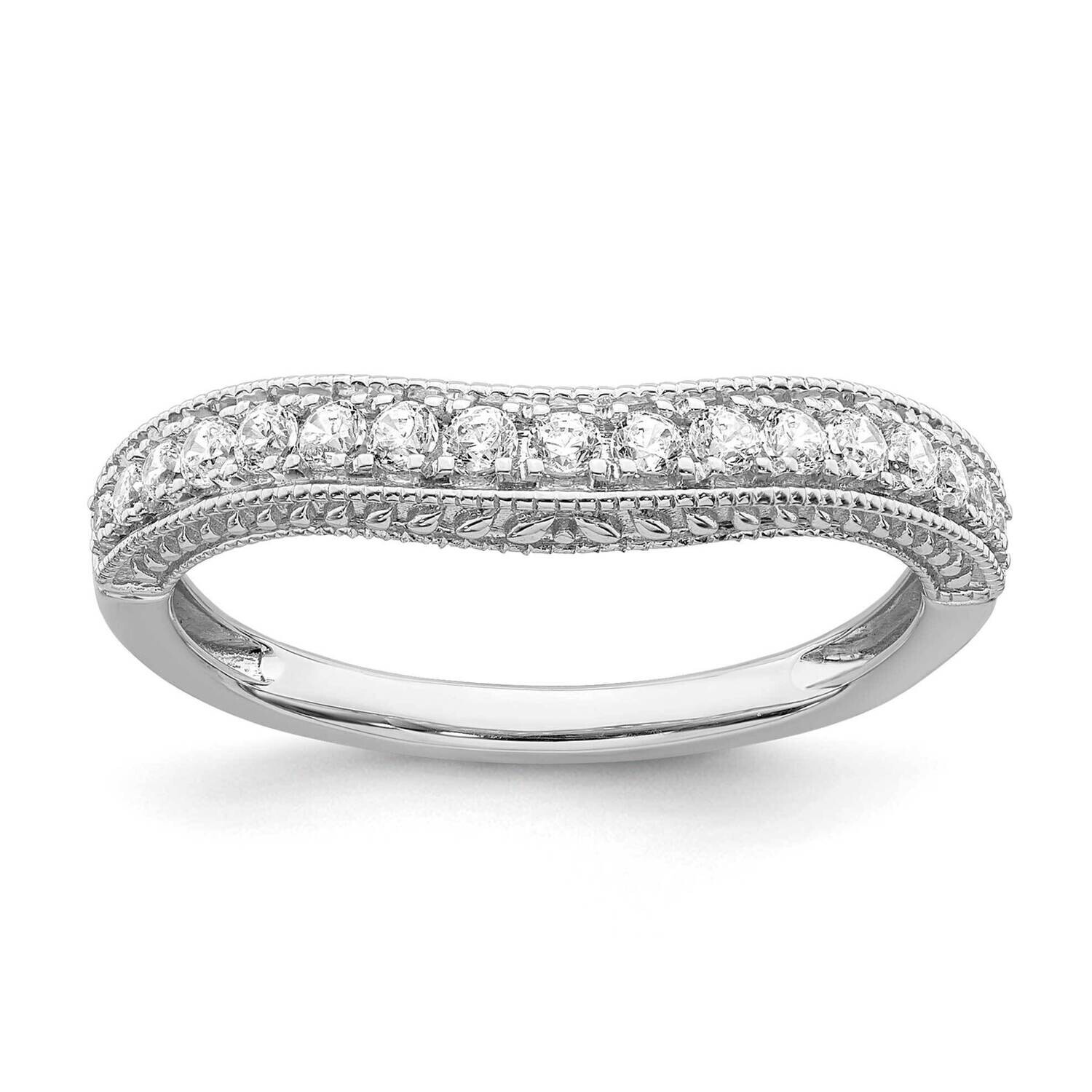 1/4 Carat Diamond Contoured Complete Wedding Band 14k White Gold RM7900B-025-WAA