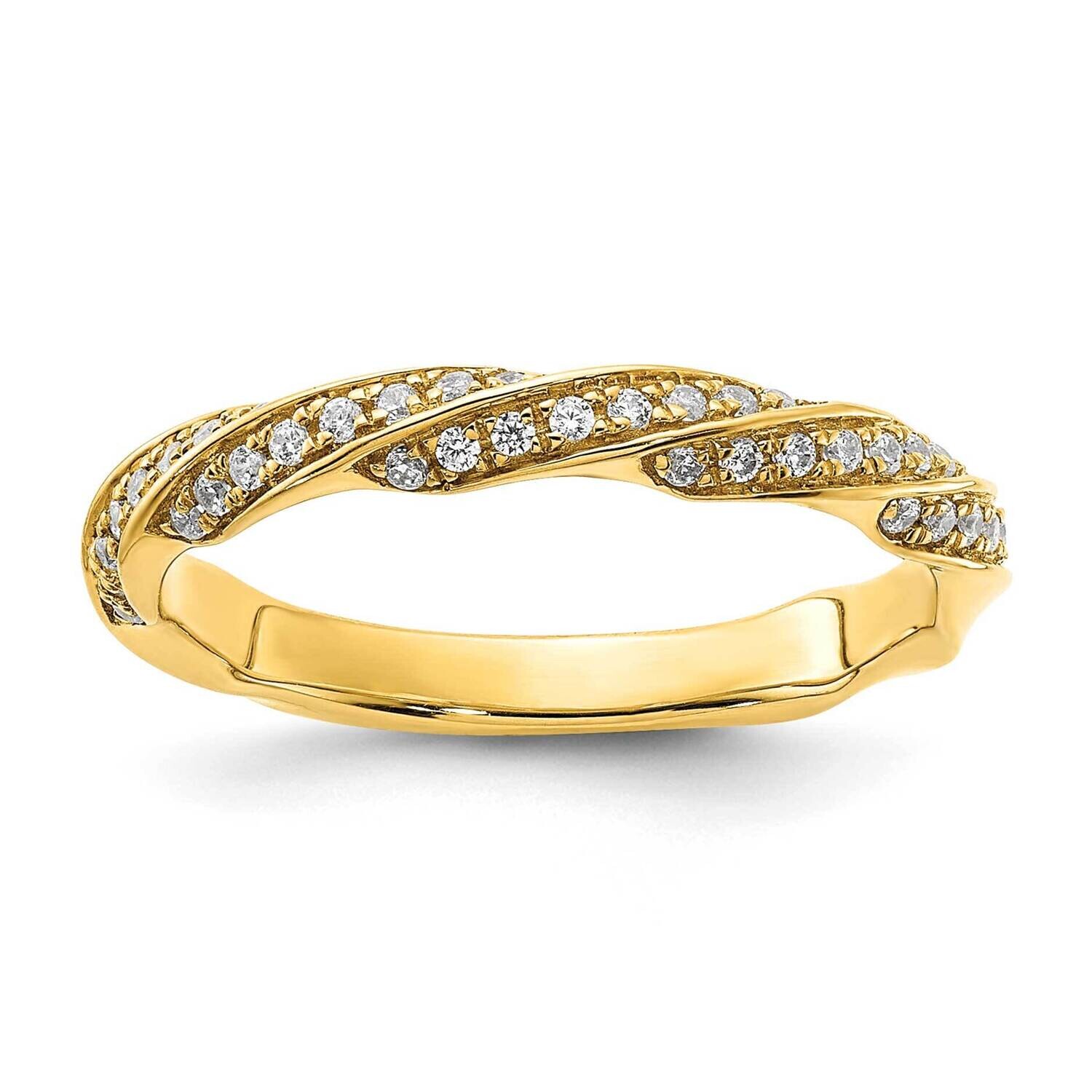 Twisted 1/5 Carat Diamond Complete Wedding Band 14k Gold RM6168B-020-YAA, MPN: RM6168B-020-YAA,
