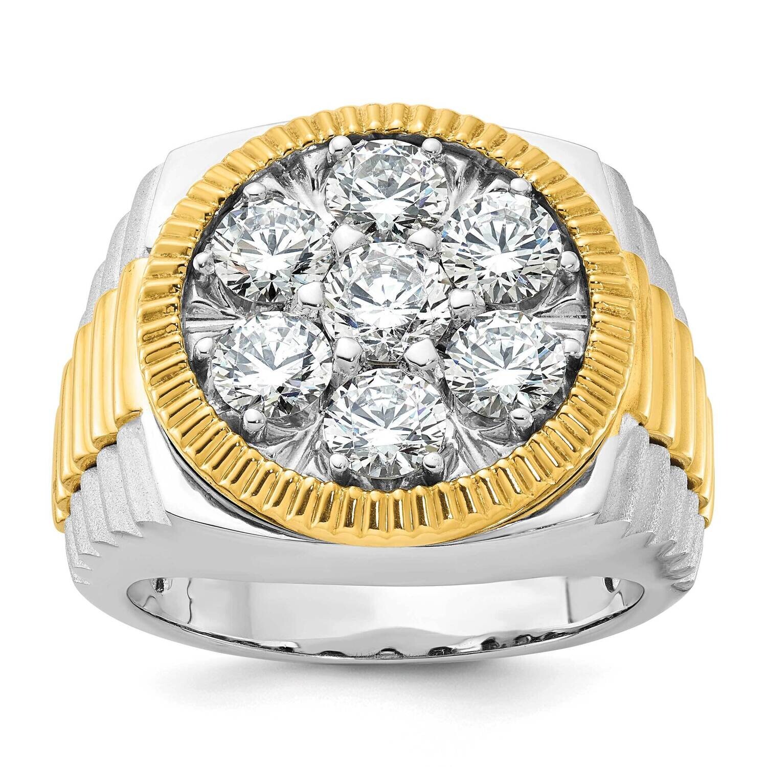 Ibgoodman Men&#39;s Diamond Ring Mounting 14k Two-Tone Gold B59319-4WY