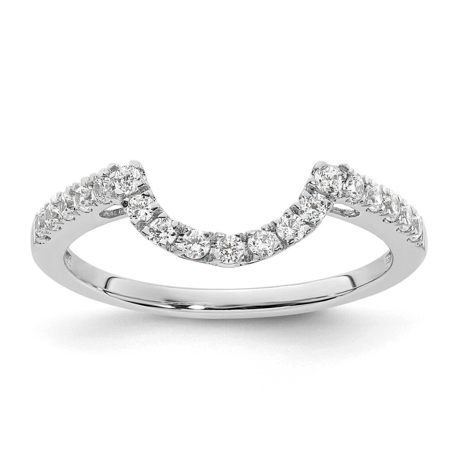 1/4 Carat Diamond Contoured Complete Wedding Band 14k White Gold RM2331B-029-WAA