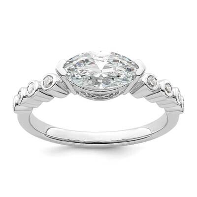 East West Holds 3/4 Carat 9.2X5.00mm Marquise Center 1/15 Carat Diamond Semi-Mount Engagement Ring …