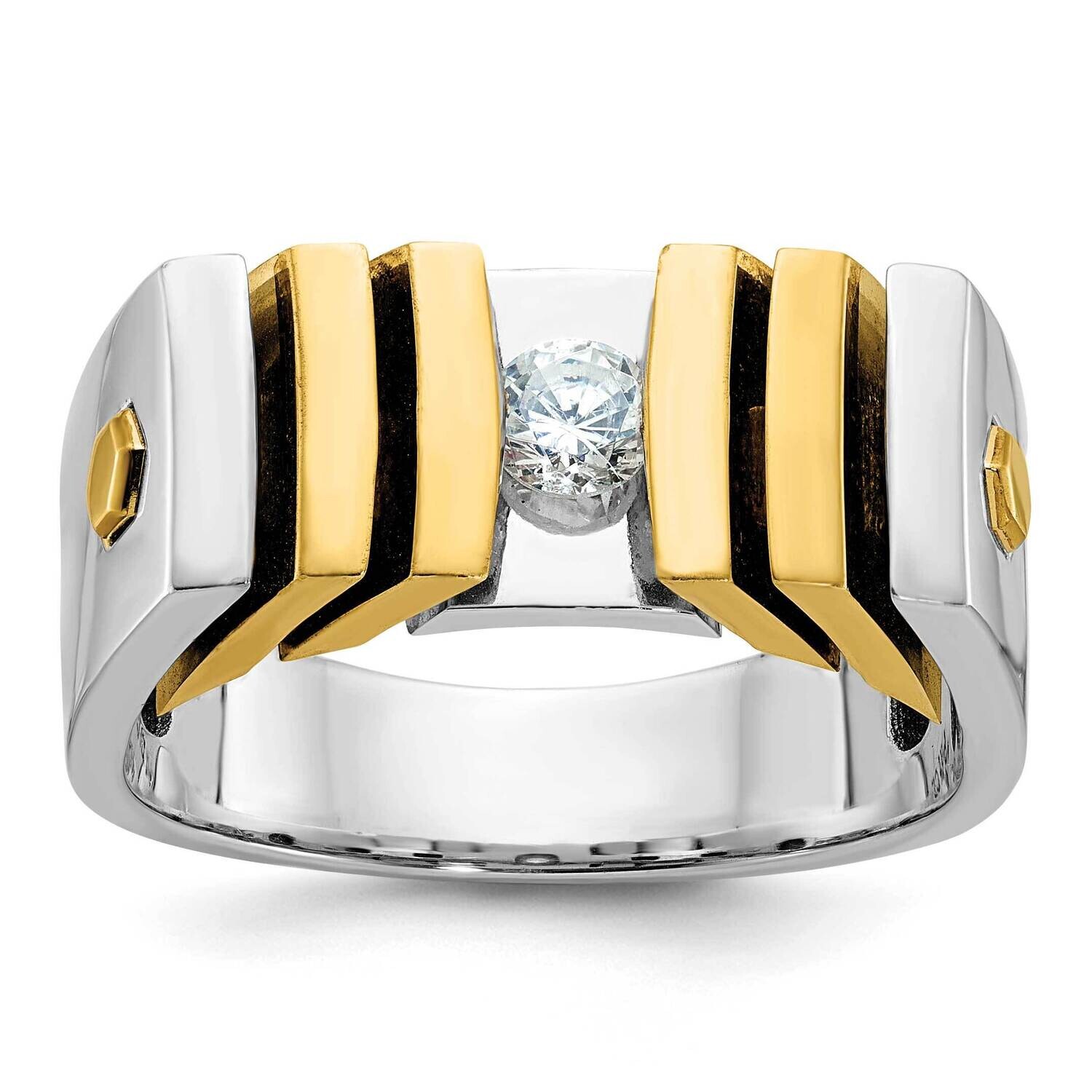 Ibgoodman Men&#39;s Diamond Ring Mounting 14k Two-Tone Gold B59216-4WY by IBGoodman, MPN: B59216-4WY,