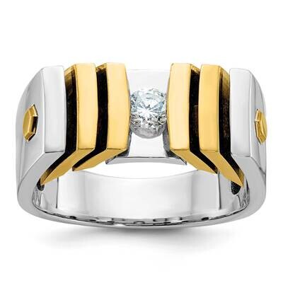 Ibgoodman Men&#39;s Diamond Ring Mounting 14k Two-Tone Gold B59216-4WY by IBGoodman, MPN: B59216-4WY,