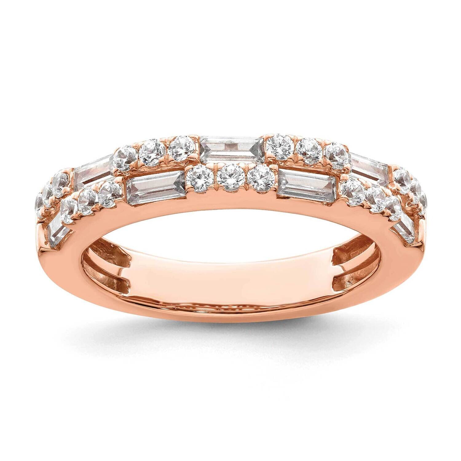 1 Carat Round/Baguette Diamond Complete Wedding Band 14k Rose Gold RM8643B-100-RAA, MPN: RM8643B-10…