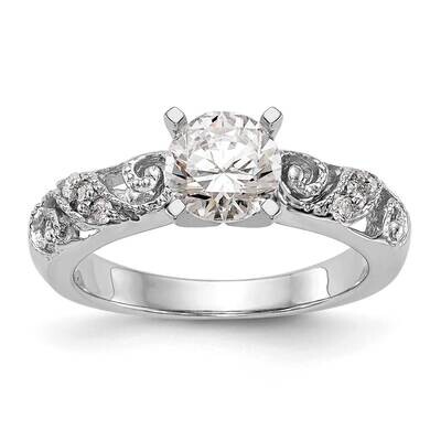 Peg Set 1/15 Carat Diamond Semi-Mount Engagement Ring 14k White Gold RM2839E-007-WAA, MPN: RM2839E-…