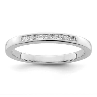 1/6 Carat Princess Diamond Channel-Set Complete Wedding Band 14k White Gold RM3007B-020-WAA, MPN: R…
