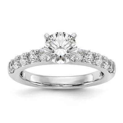 Peg Set 3/4 Carat Diamond Semi-Mount Engagement Ring 14k White Gold RM2928E-070-WAA, MPN: RM2928E-0…