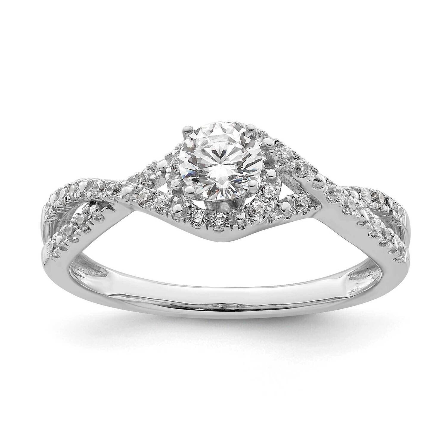 Criss-Cross 1/2 Carat Tw. Diamond Complete Engagement Ring 14k White Gold RM8867E-033-CWAA, MPN: RM…