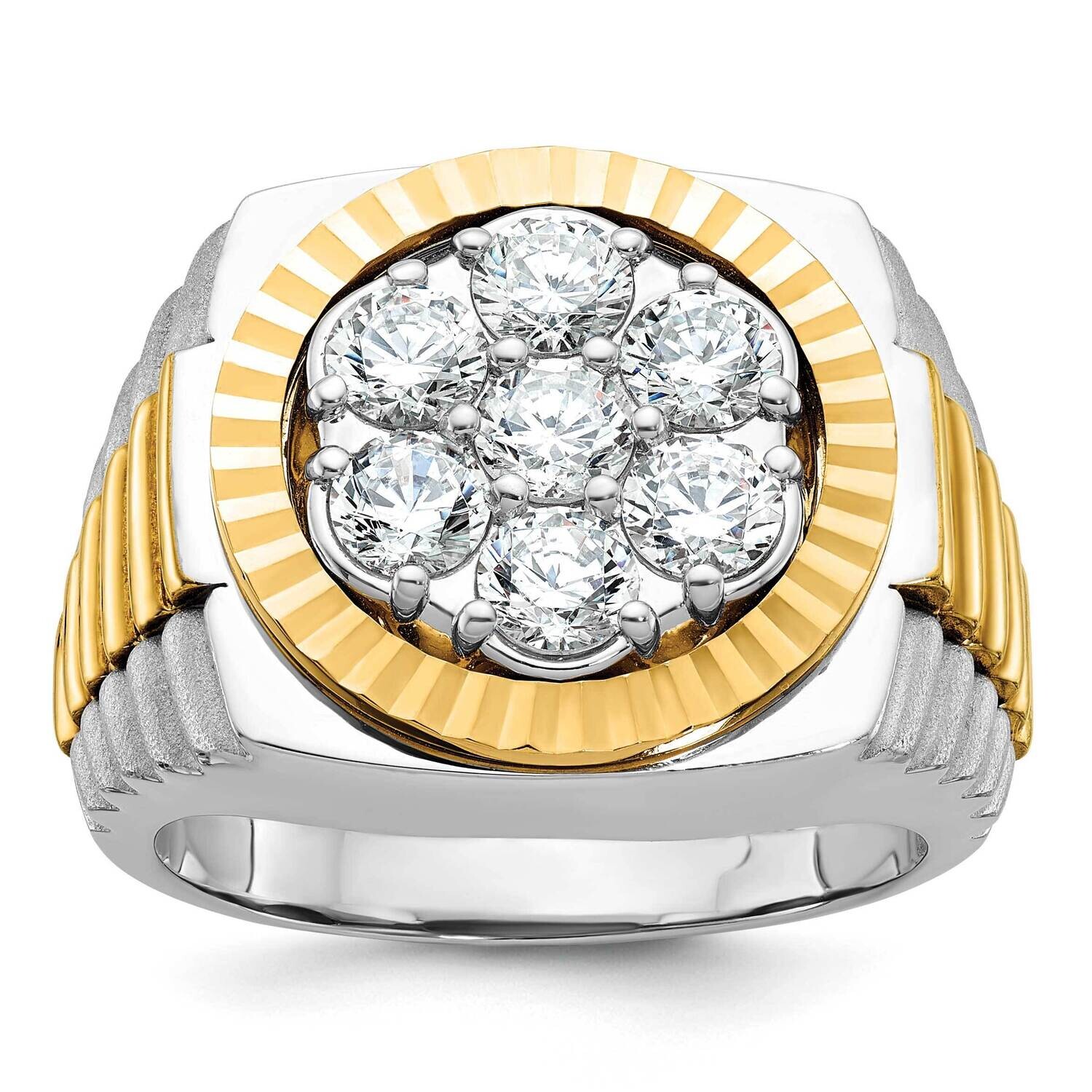 Ibgoodman Men's Diamond Ring Mounting 14k Two-Tone Gold B58290-4WY