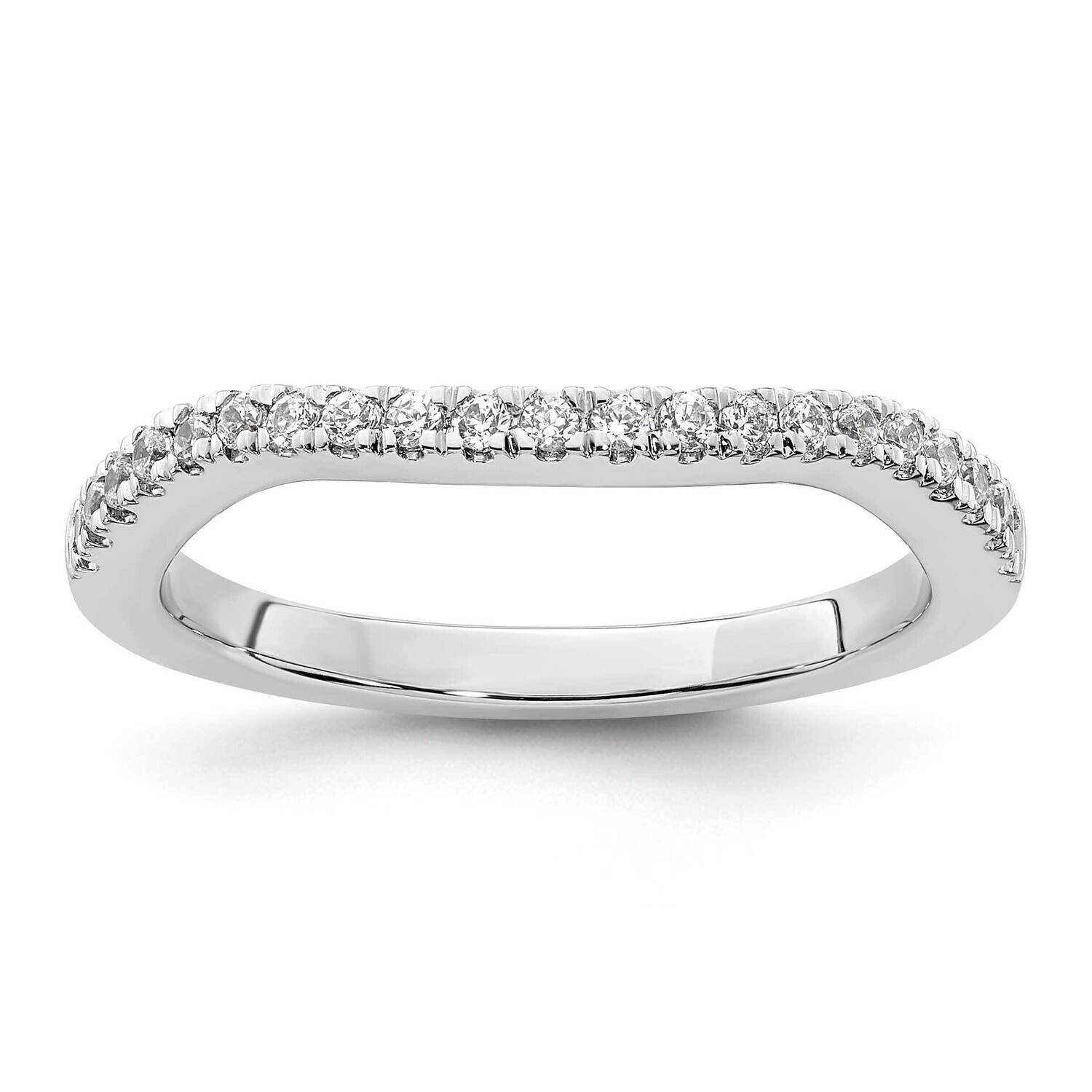 1/5 Carat Diamond Contoured Complete Wedding Band 14k White Gold RM2564B-021-WAA