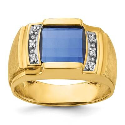 Ibgoodman Men&#39;s Gemstone Diamond Ring Mounting 14k Gold B57702-4Y by IBGoodman, MPN: B57702-4Y,
