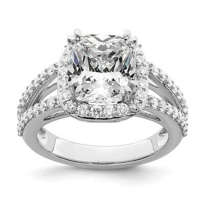 Halo Plus Holds 2 Carat 7.5mm Cushion Center 7/8 Carat Diamond Semi-Mount Engagement Ring 14k White…